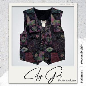 RARE FIND Vintage City Girl by Nancy Bolen Vest